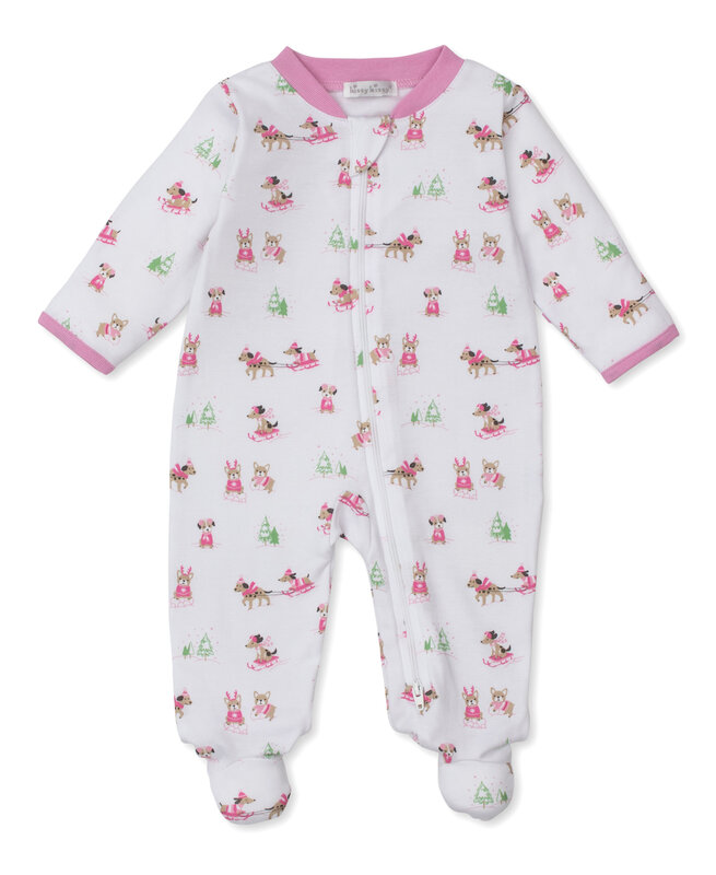 kissy kissy Kissy Kissy Puppy's Sleigh Riding Fun Zip Footie