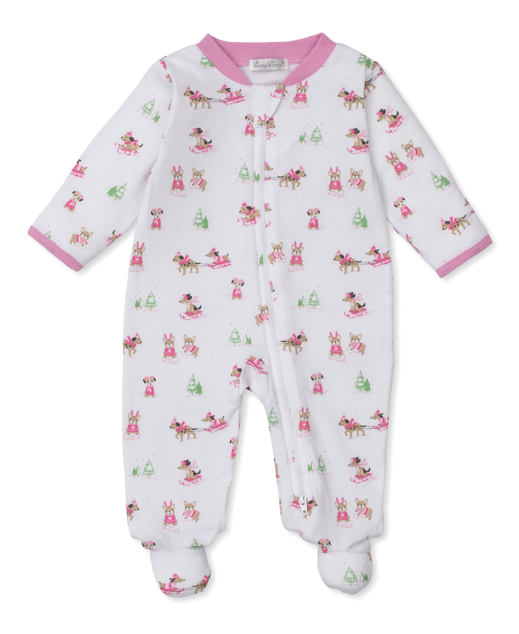 kissy kissy Kissy Kissy Puppy's Sleigh Riding Fun Zip Footie