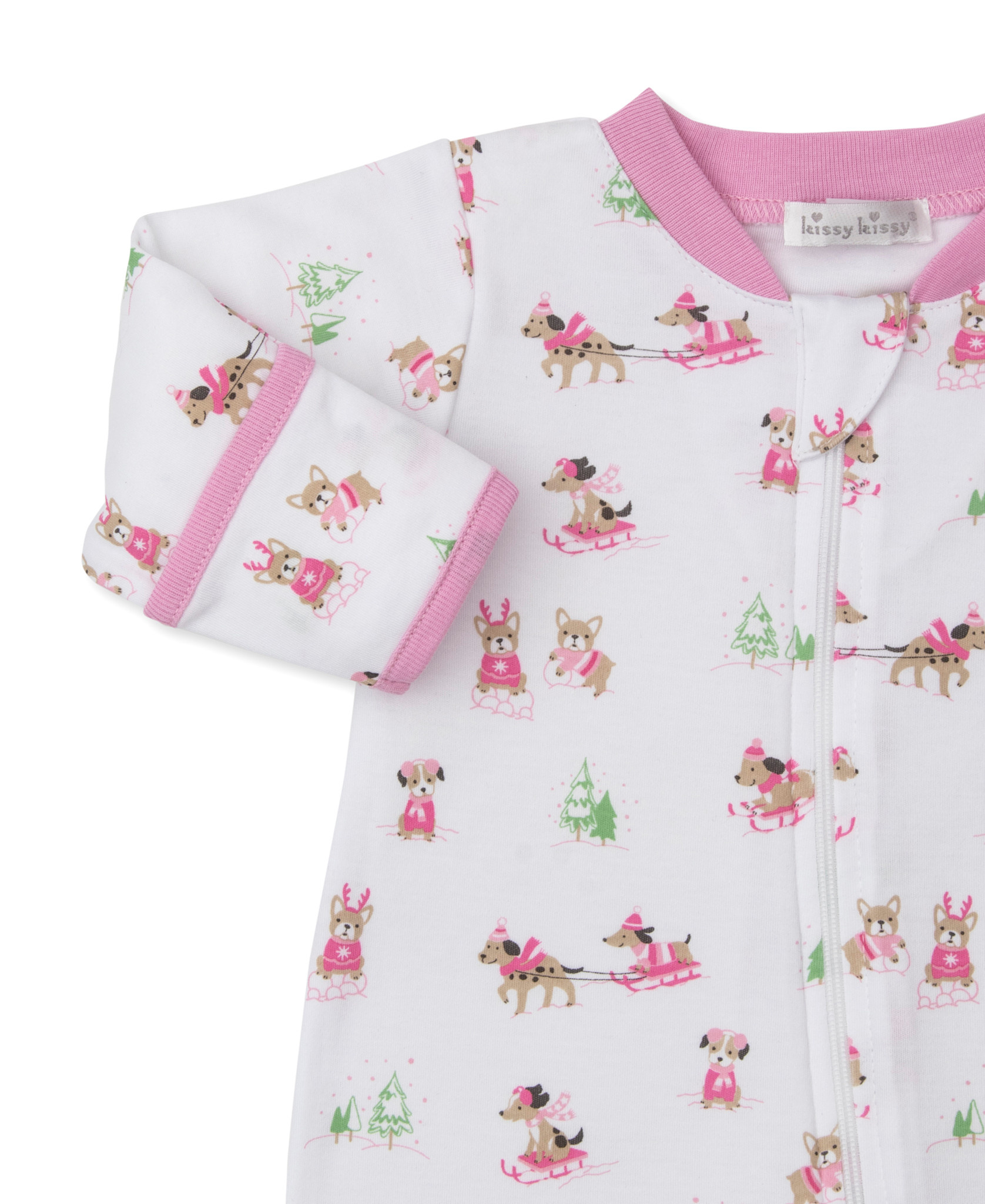kissy kissy Kissy Kissy Puppy's Sleigh Riding Fun Zip Footie