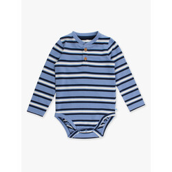 RuffleButts Rufflebutts Knit Long Sleeve 2-Button Henley Bodysuit