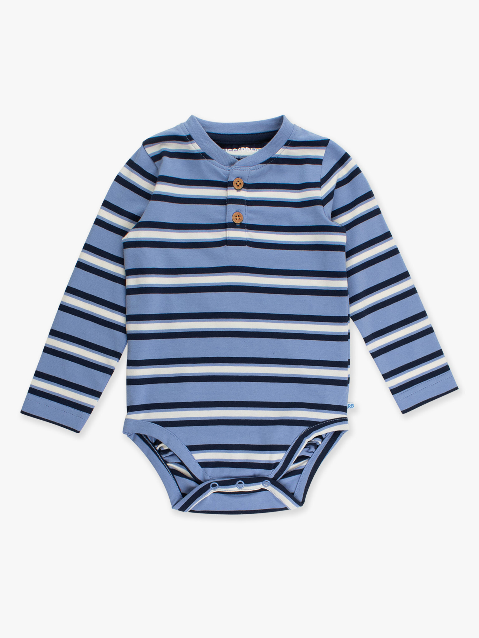 RuffleButts Rufflebutts Knit Long Sleeve 2-Button Henley Bodysuit