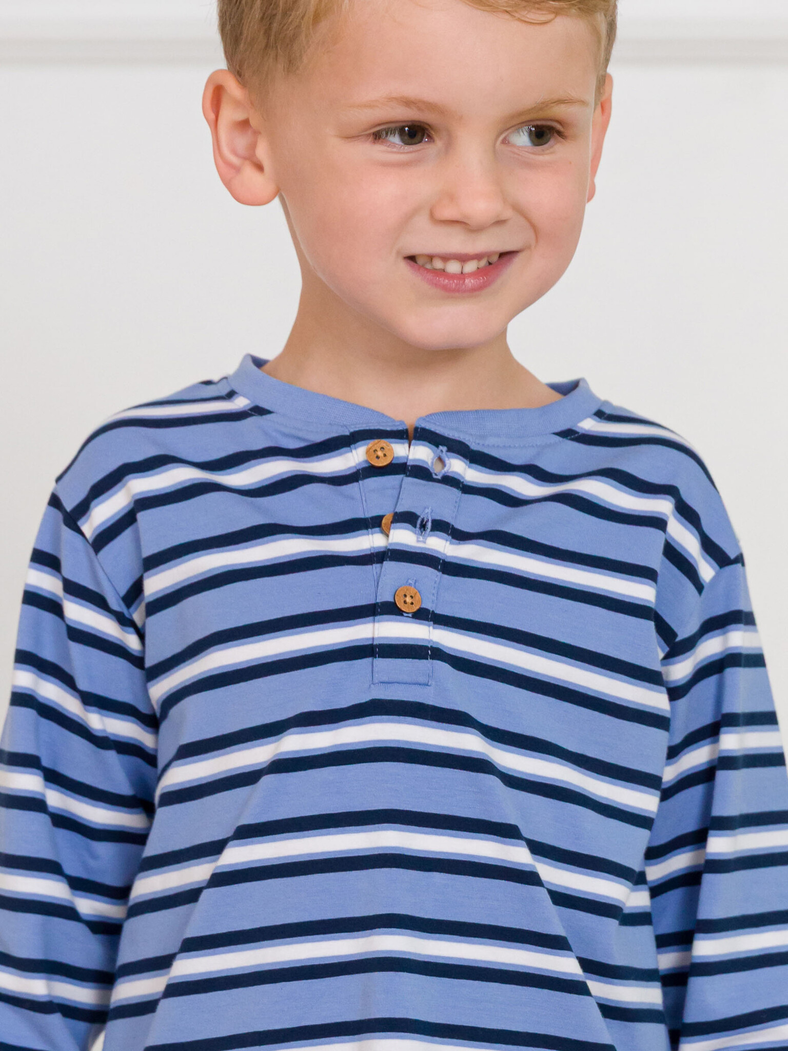 RuffleButts Rufflebutts Knit Long Sleeve Henley Tee