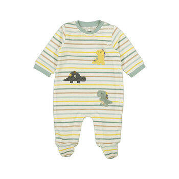 Mayoral Mayoral Striped Velour Onesie