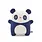 Noodoll Noodoll  Plush Toy - Ricebamboo - Blue Panda- Navy