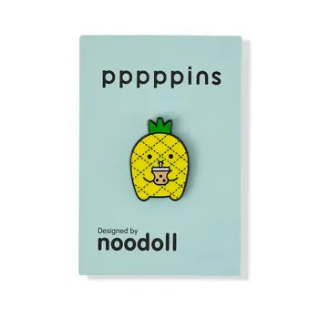 Noodoll Noodoll Enamel Pin - Riceananas Boba - Yellow Pineapple