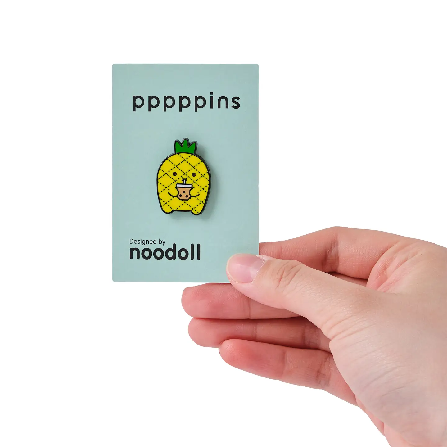 Noodoll Noodoll Enamel Pin - Riceananas Boba - Yellow Pineapple