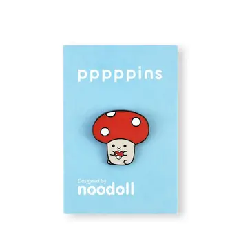 Noodoll Noodoll Enamel Pin - Ricemogu Red Mushroom