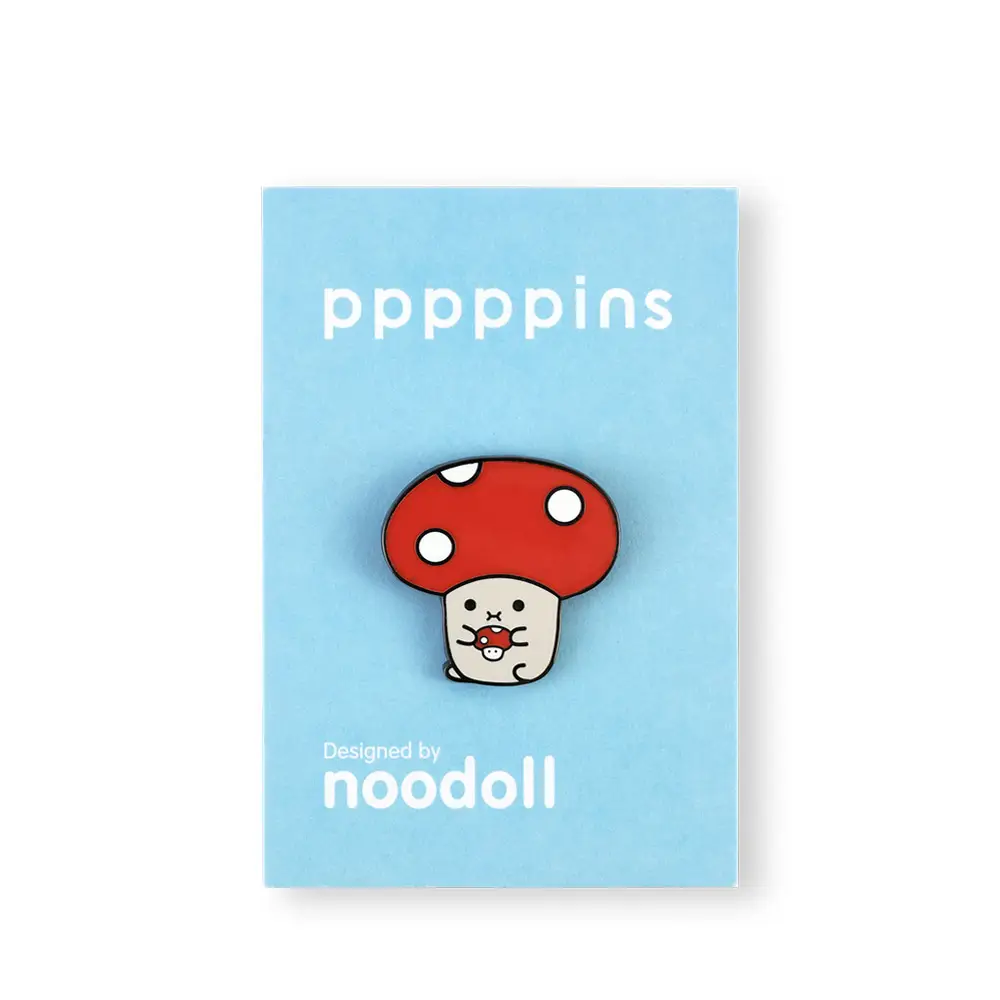 Noodoll Noodoll Enamel Pin - Ricemogu Red Mushroom
