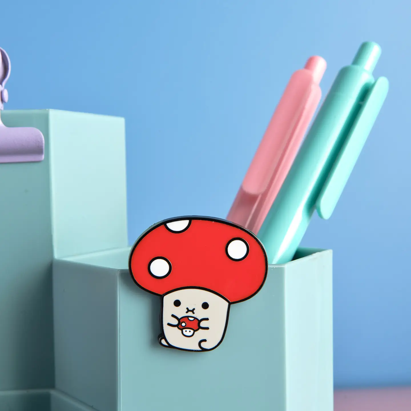 Noodoll Noodoll Enamel Pin - Ricemogu Red Mushroom