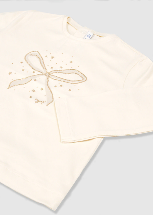 Mayoral Mayoral Bow Long Sleeve T-Shirt