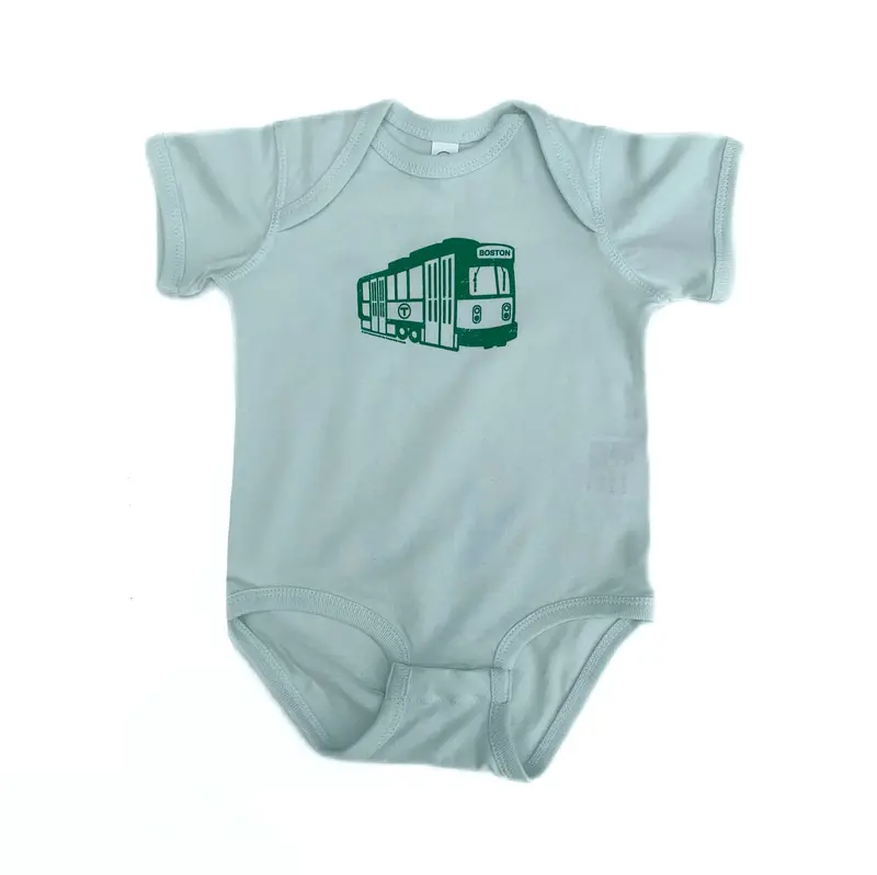 Sidetrack Sidetrack Boston MBTA Green Line Trolley Onesie