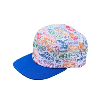 Sidetrack Sidetrack Toddler MBTA Vehicles Print 5-Panel Hat