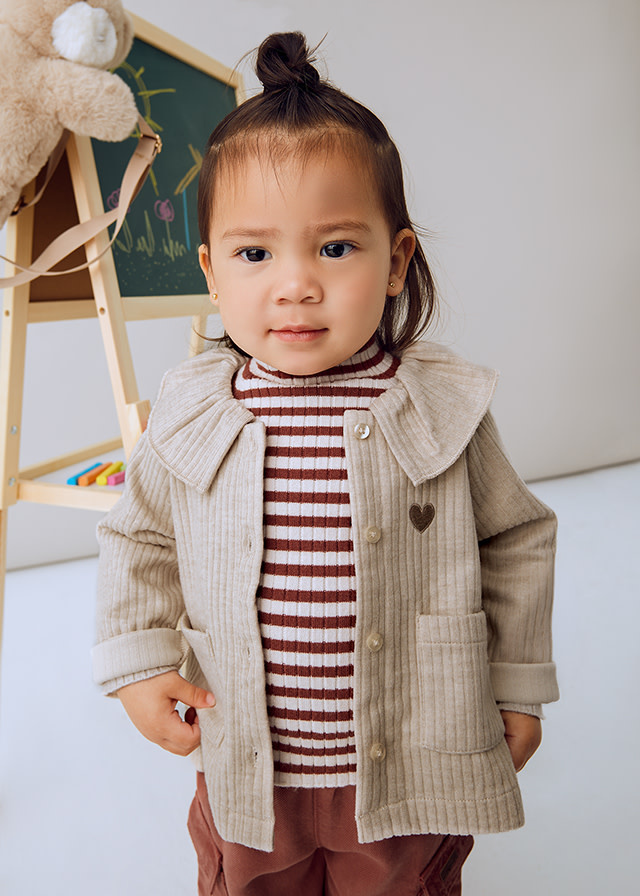 Mayoral Mayoral Knit Collared Cardigan