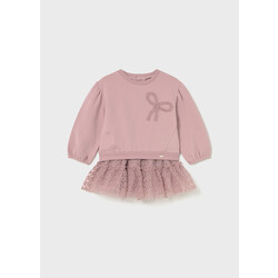 Mayoral Mayoral Bow Sweater & Skirt Set