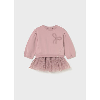 Mayoral Mayoral Bow Sweater & Skirt Set