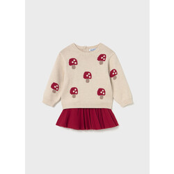 Mayoral Mayoral Mushroom Sweater & Skirt Set