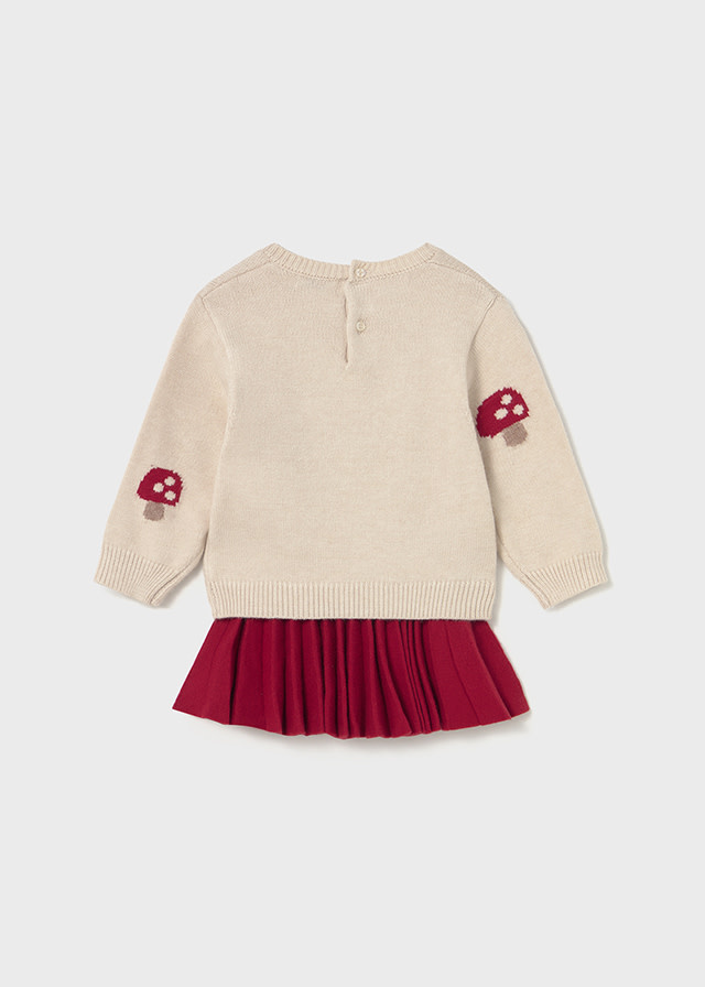 Mayoral Mayoral Mushroom Sweater & Skirt Set