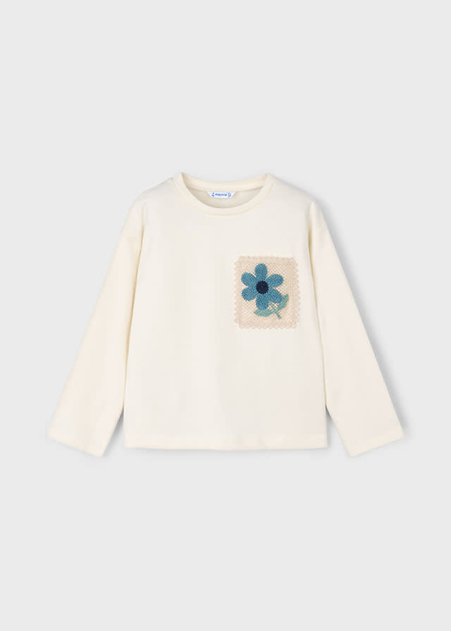 Mayoral Mayoral Flower Long Sleeve T-Shirt