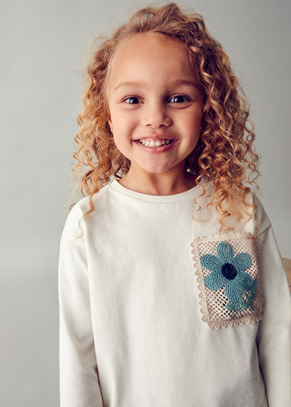 Mayoral Mayoral Flower Long Sleeve T-Shirt