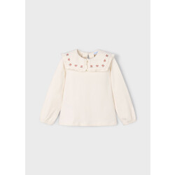 Mayoral Mayoral Floral Collar Blouse