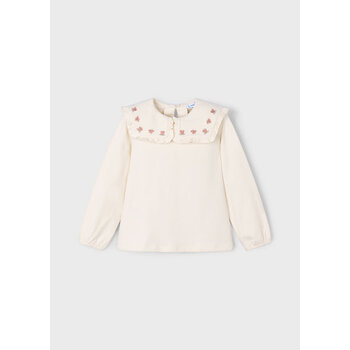 Mayoral Mayoral Floral Collar Blouse