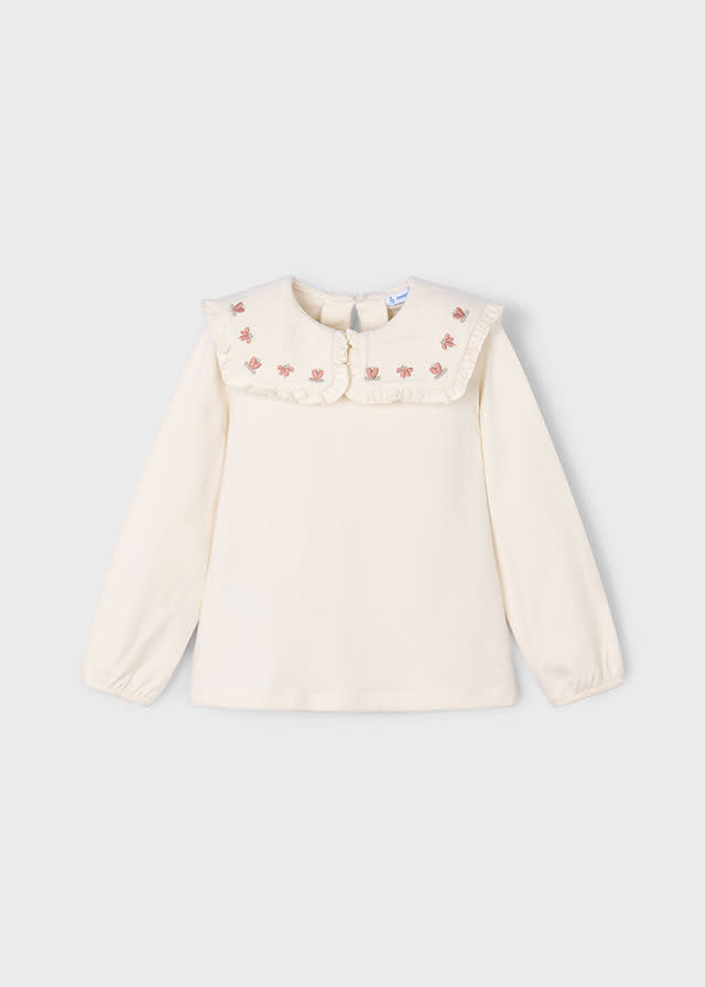 Mayoral Mayoral Floral Collar Blouse
