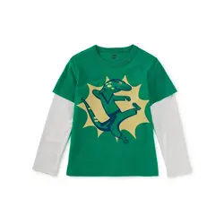 Tea Collection Tea Taekwondo Lizard Layered Tee