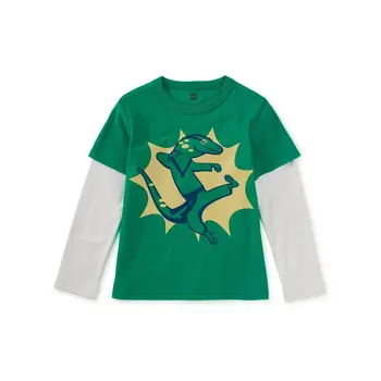 Tea Collection Tea Taekwondo Lizard Layered Tee