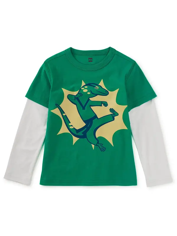 Tea Collection Tea Taekwondo Lizard Layered Tee