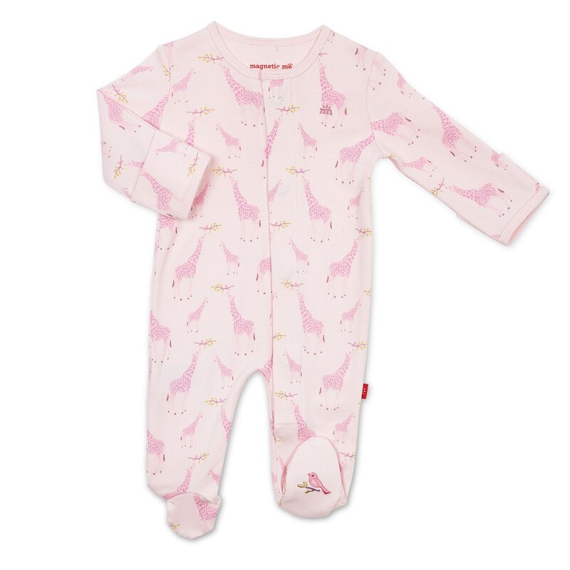 Magnetic Me Magnetic Me Jolie Giraffe Organic Cotton Magnetic Footie