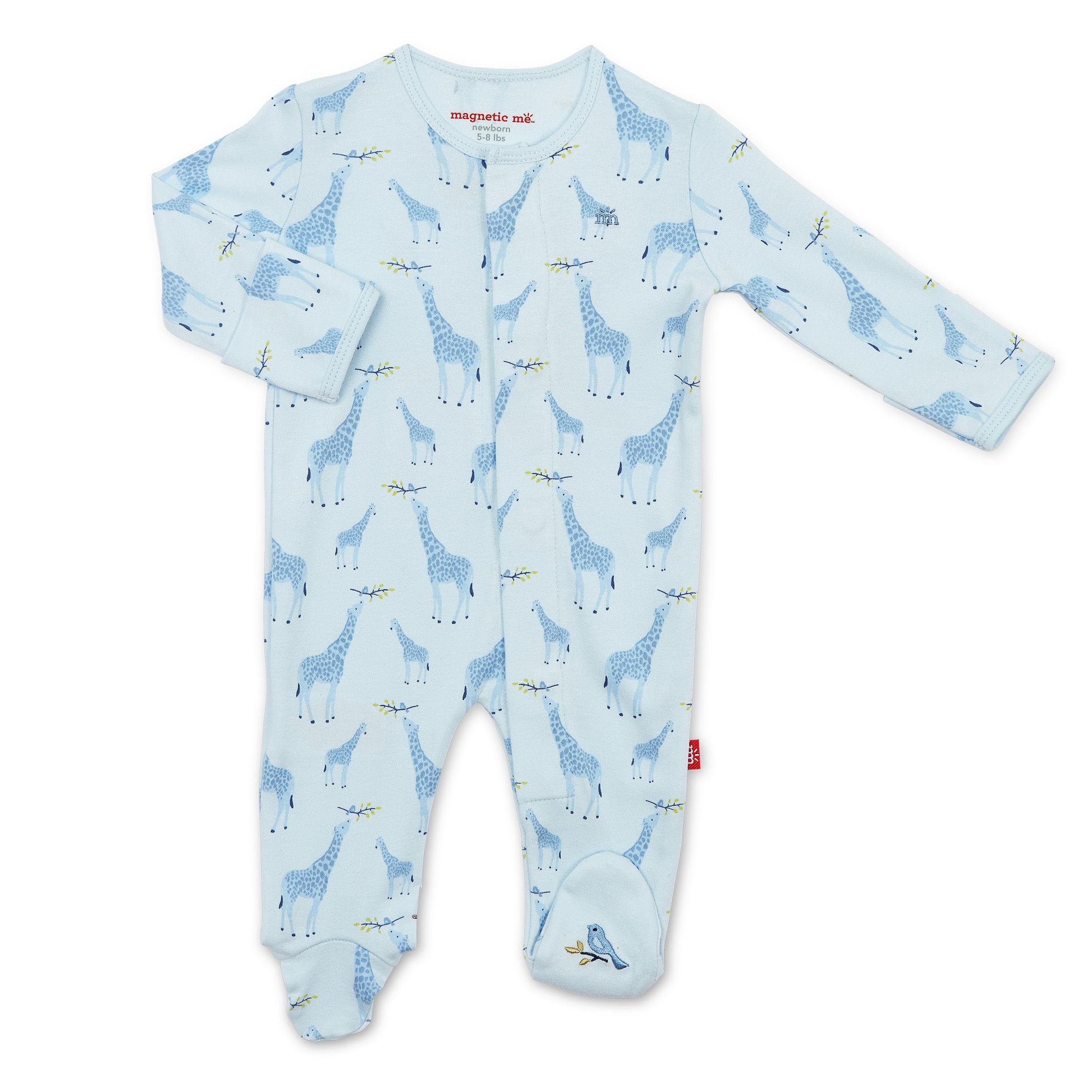 Magnetic Me Magnetic Me Jolie Giraffe Organic Cotton Magnetic Footie