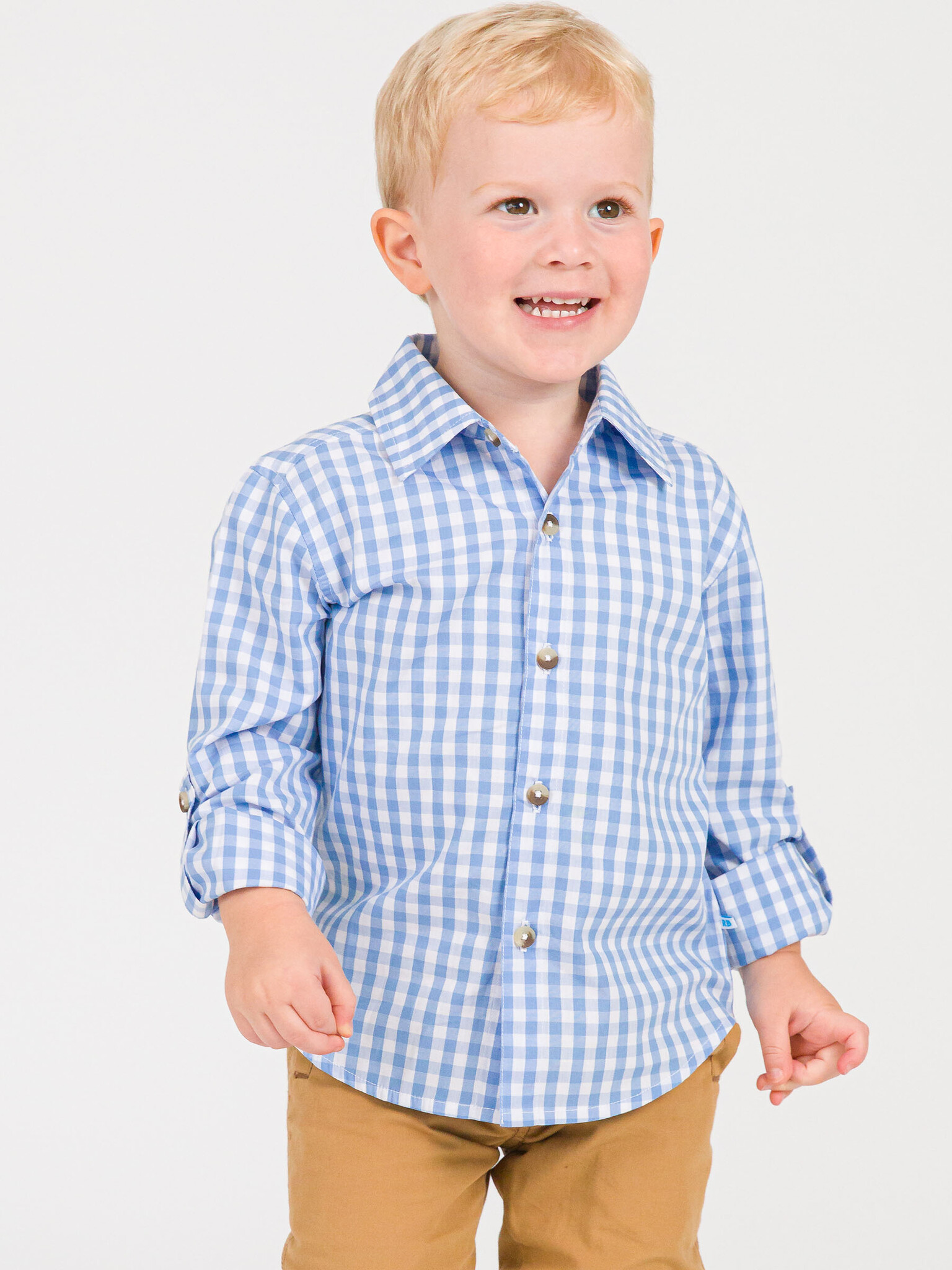 RuffleButts Rufflebutts Long Sleeve Button Down