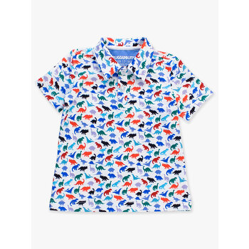 RuffleButts Rufflebutts Knit Short Sleeve Performance Polo