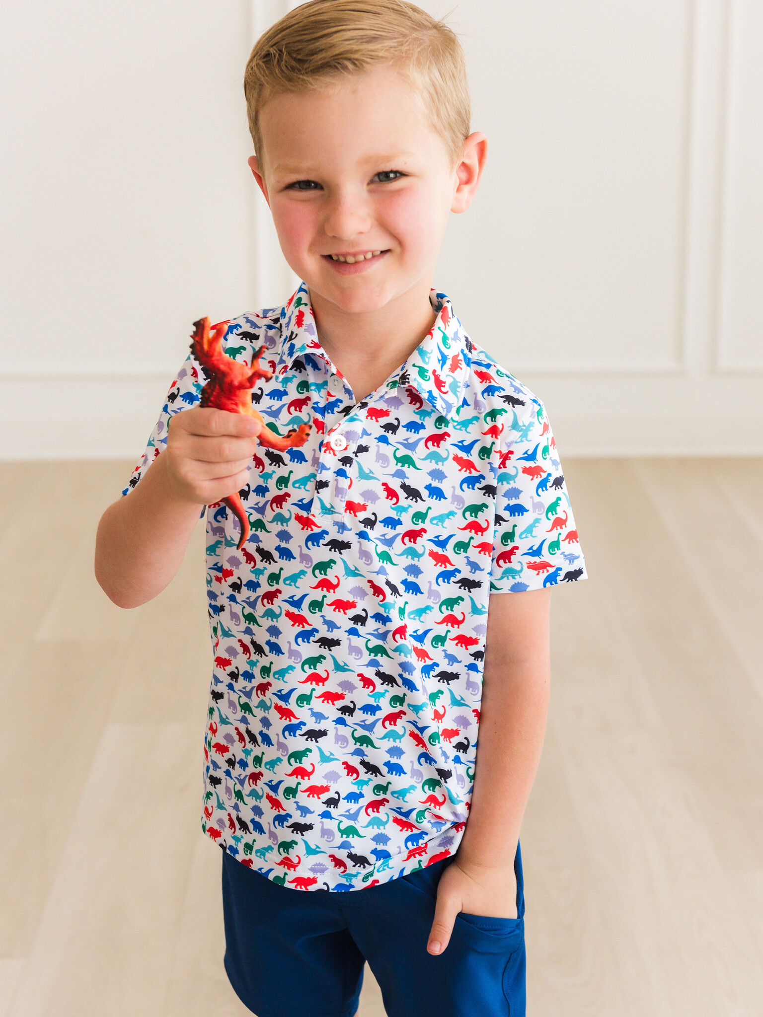 RuffleButts Rufflebutts Knit Short Sleeve Performance Polo