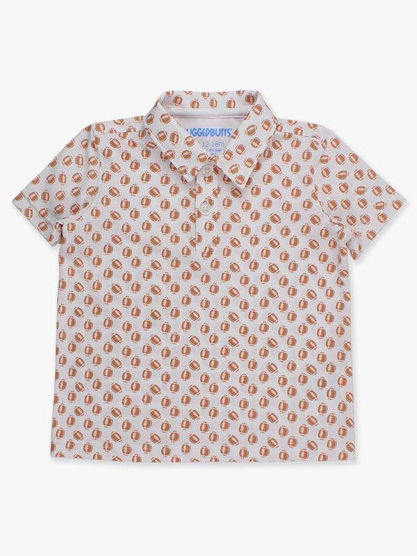 RuffleButts Rufflebutts Knit Short Sleeve Performance Polo
