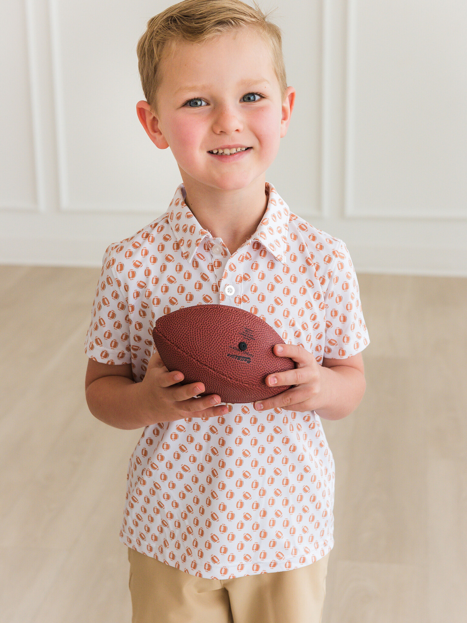 RuffleButts Rufflebutts Knit Short Sleeve Performance Polo