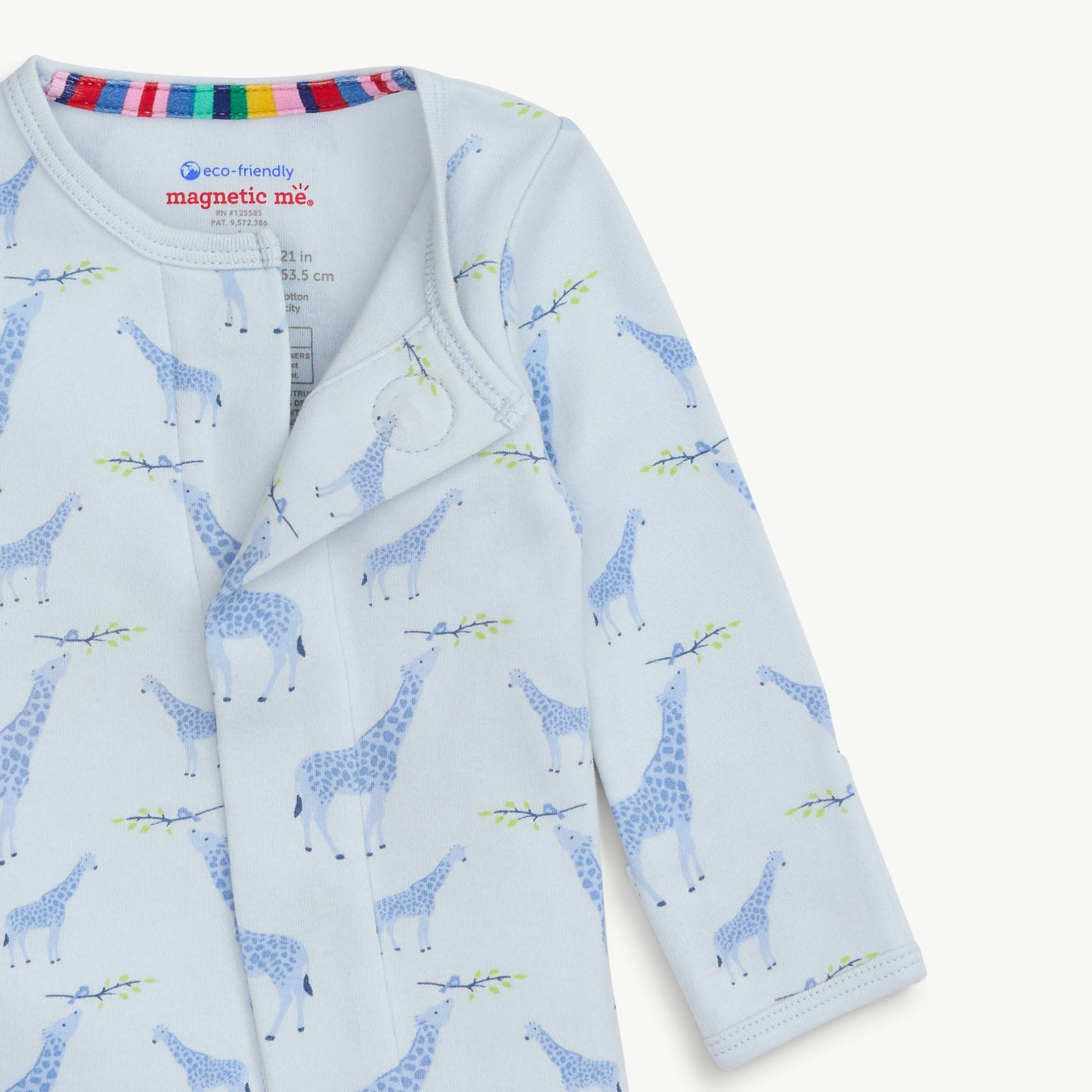 Magnetic Me Magnetic Me Jolie Giraffe Organic Cotton Magnetic Footie