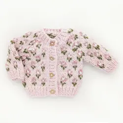 Huggalugs Huggalugs Bitty Blooms Blush Cardigan Sweater