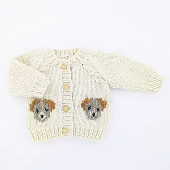 Huggalugs Huggalugs Fairisle  Puppy Cardigan Sweater