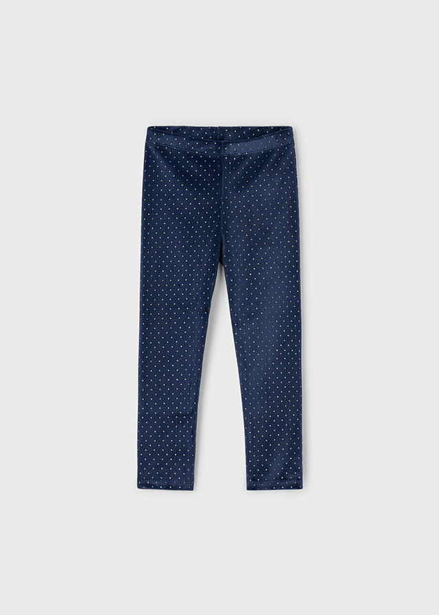 Mayoral Mayoral Velvet Metallic Dot Leggings