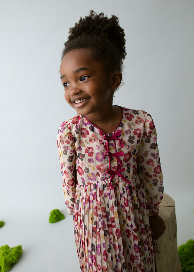 Mayoral Mayoral Floral Pleated Dress