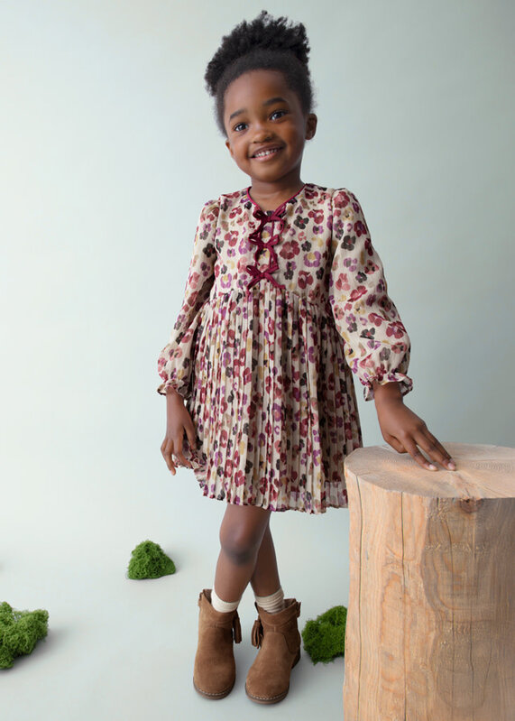 Mayoral Mayoral Floral Pleated Dress