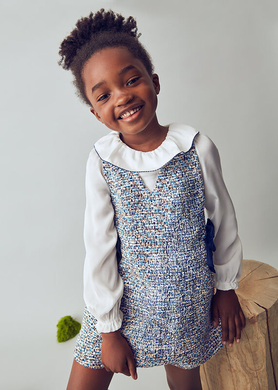 Mayoral Mayoral Pinafore Dress w/ Blouse