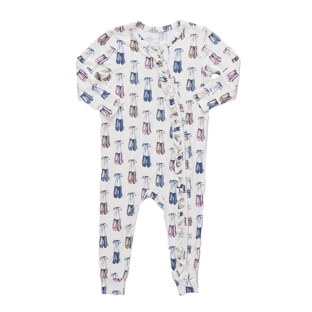 Pink Chicken Pink Chicken Ruffle Bamboo Romper