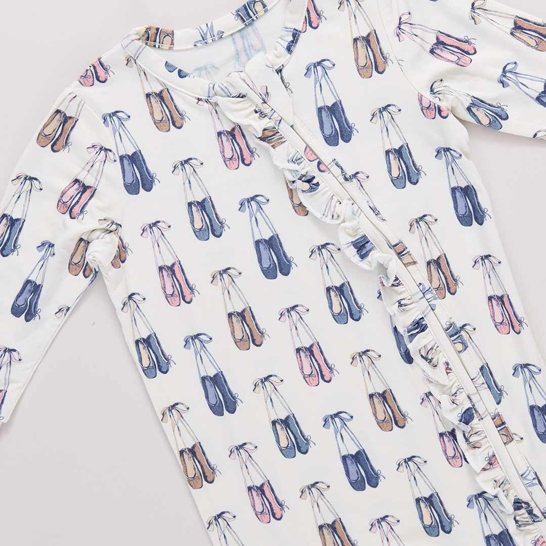 Pink Chicken Pink Chicken Ruffle Bamboo Romper