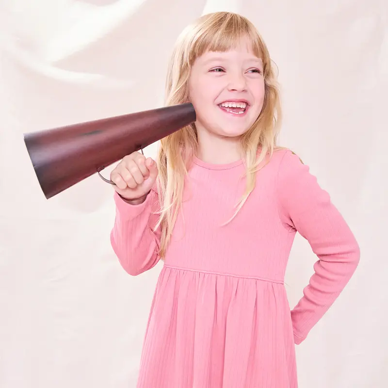 Pink Chicken Pink Chicken Sunny Long Sleeve Drib Dress