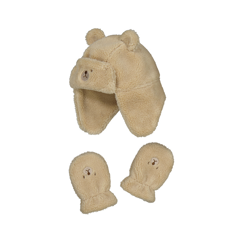 Mayoral Mayoral Teddy Hat & Gloves Set