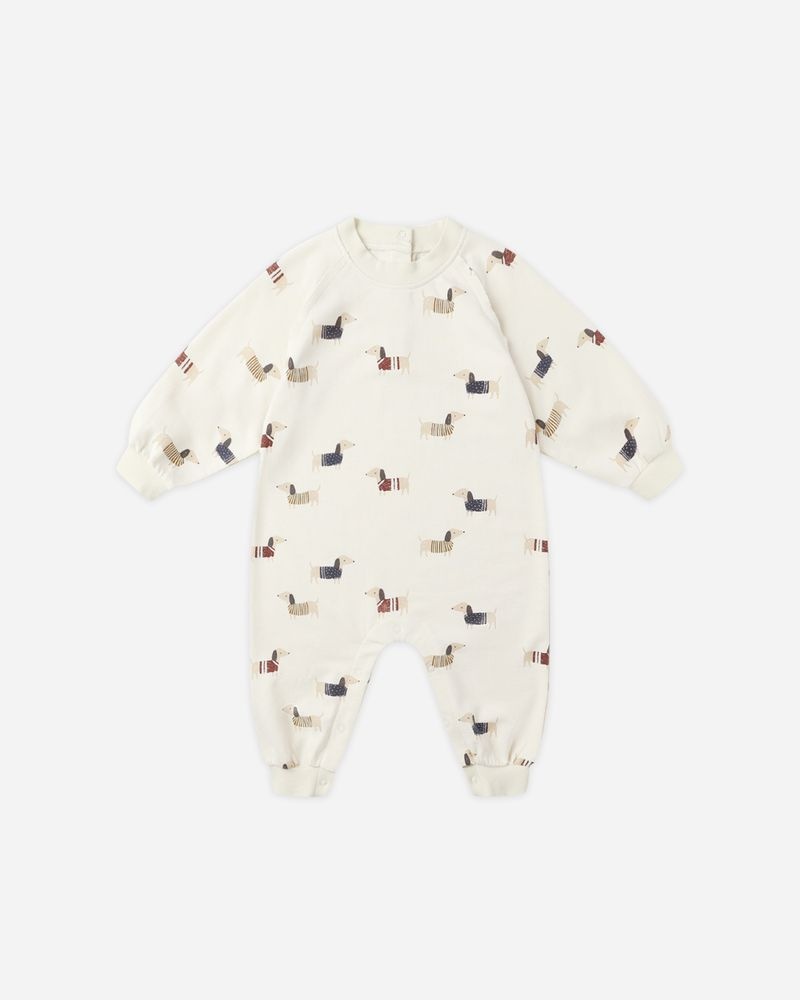 Rylee and Cru Rylee & Cru Dachshund Raglan Jumpsuit