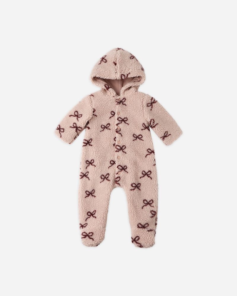 Rylee and Cru Rylee & Cru Bows Fleece Jumpsuit