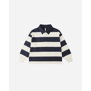 Rylee and Cru Rylee & Cru Navy Stripe Rugby Polo